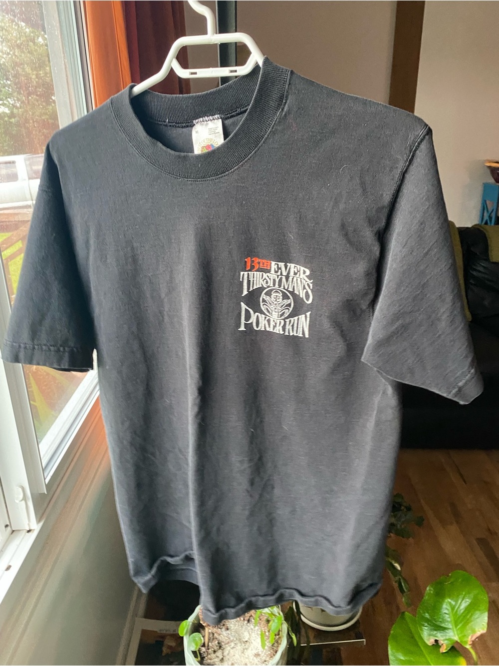 Vintage Biker  Black Poker Run Short-Sleeve Tee